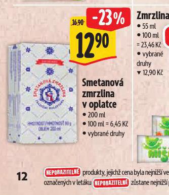 SMETANOV ZMRZLINA V OPLATCE