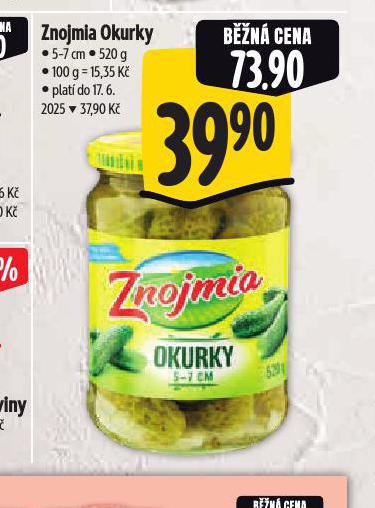 ZNOJMIA OKURKY