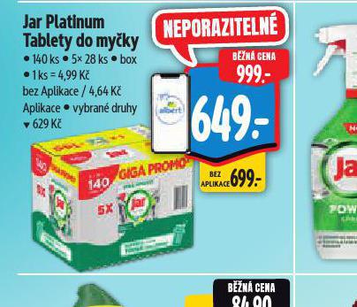 JAR PLATINUM TABLETY DO MYKY