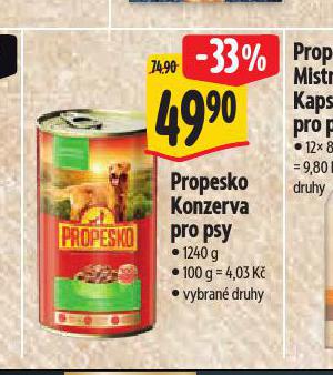 PROPESKO KOUSKY KONZERVA PRO PSY