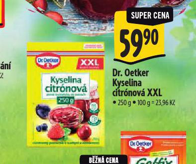 DR. OETKER KYSELINA CITRONOV