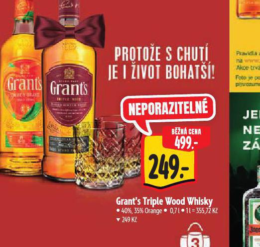 GRANTS TRIPLE WOOD WHISKY