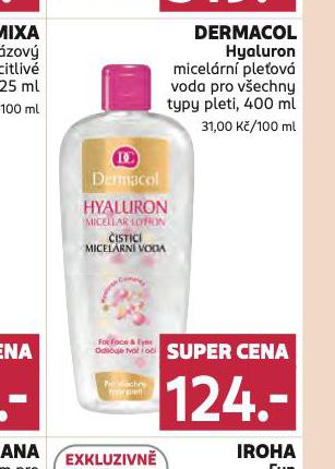 DERMACOL HYALURON MICELRN PLEOV VODA