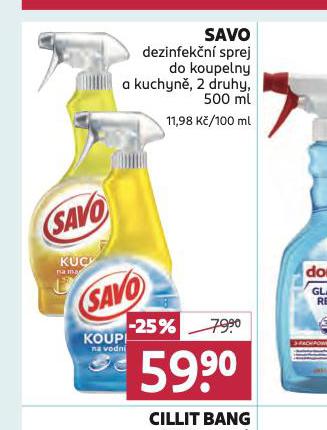 SAVO DEZINFEKN SPREJ DO KOUPELNY