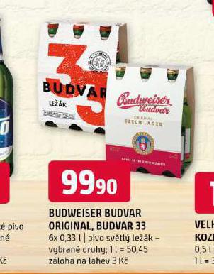 PIVO BUDWEISER BUDVAR