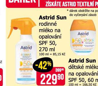ASTRID SUN RODINN MLKO NA OPALOVN