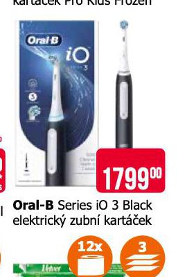 ORAL-B SERIES IO 3 BLACK ELEKTRICK ZUBN KARTEK