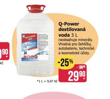 Q POWER DESTILOVAN VODA