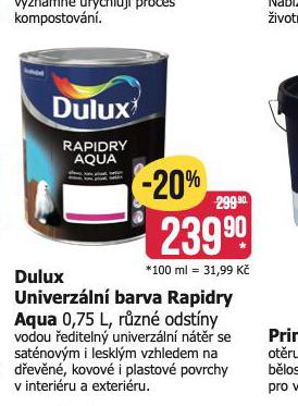 DULUX UNIVERZLN BARVA RAPIDRY AQUA