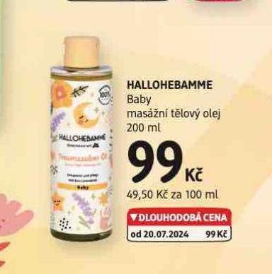 HALLOHEBAMME BABY MASN TLOV OLEJ