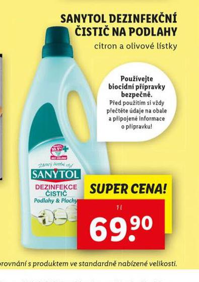 SANYTOL DEZINFEKN ISTI NA PODLAHY