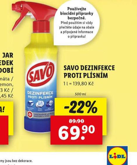 SAVO DEZINFEKCE PROTI PLSNM