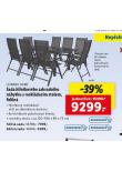 SADA HLINÍKOVÉHO ZAHRADNÍHOH NÁBYTKU S ROZKLÁDACÍM STOLEM