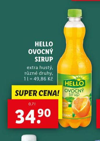 HELLO OVOCN SIRUP