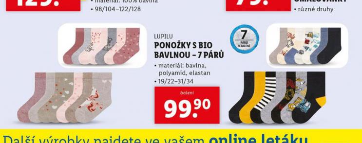 PONOKY S BIO BAVLNOU