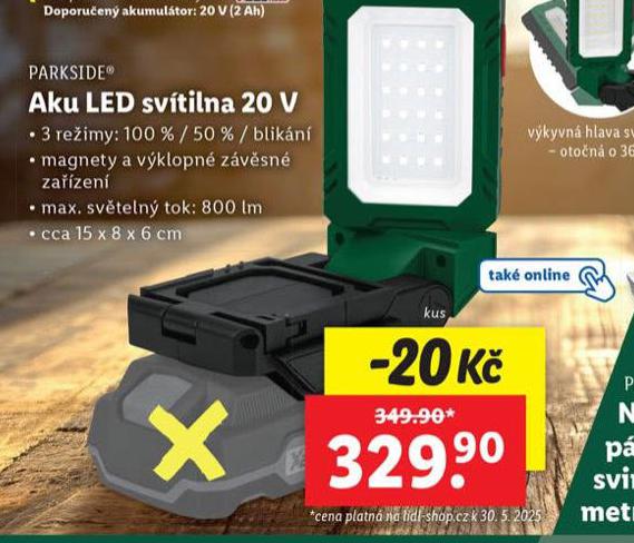 AKU LED SVTILNA 20 V