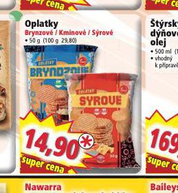 OPLATKY BRYNDZOV, KMNOV, SROV