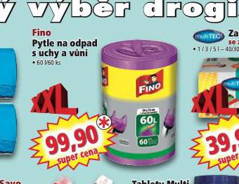 FINO PYTLE NA ODPAD S UCHY A VN