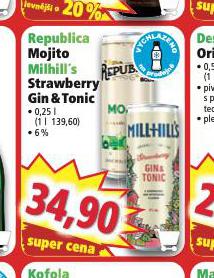 MILHILLS STRAWBERRY GIN & TONIC