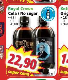 ROYAL CROWN COLA / NO SUGAR