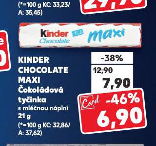 KINDER CHOCOLATE MAXI