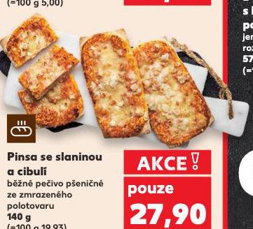 PINSA SE SLANINOU A CIBUL