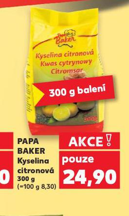 PAPA BAKER KYSELINA CUTRONOV
