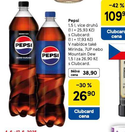 PEPSI, MIRINDA, 7UP, MOUNTAIN DEW