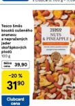 SMĚS KOUSKŮ SUŠENÉHO ANANASU A NEPRAŽENÝCH JADER SKOŘÁPKOVÝCH PLODŮ