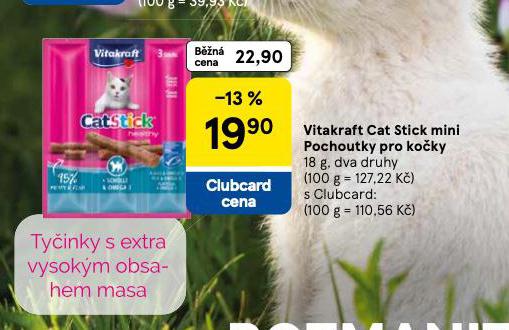 VITAKRAFT CAT STICK MINI POCHOUTKY PRO KOKY