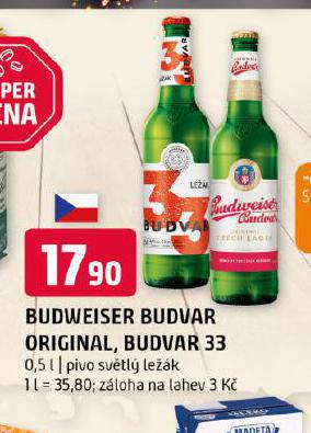 PIVO BUDWEISER BUDVAR ORIGINAL