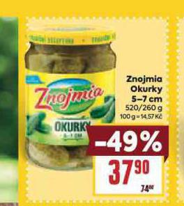 ZNOJMIA OKURKY 5-7 CM