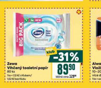 ZEWA TOALETN PAPR VLHEN
