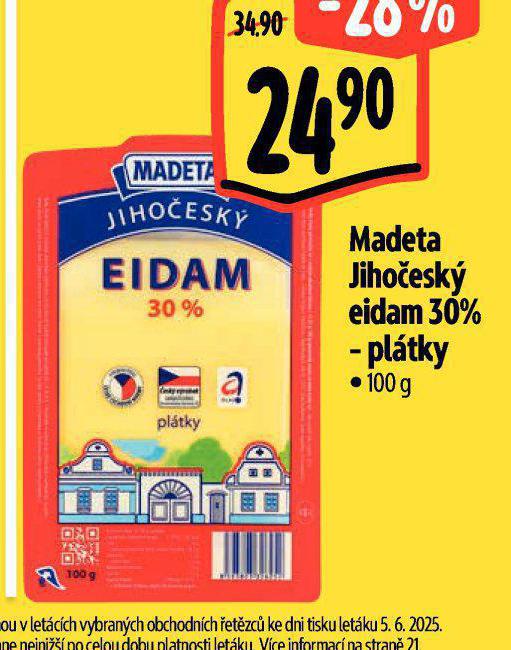 MADETA JIHOESK EIDAM 30% PLTKY