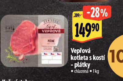 VEPOV KOTLETA S KOST - PLTKY