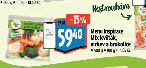 MENU INSPAIRACE MIX KVTK, MRKEV A BROKOLICE
