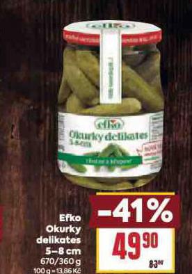 EFKO OKURKY DELIKATES 5-8 CM