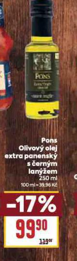 PONS OLIVOV OLEJ EXTRA PANENSK S ERNM LANݎEM