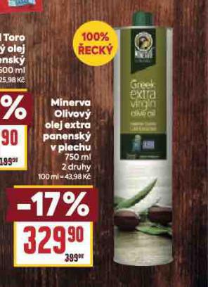 MINERVA OLIVOV OLEJ EXTRA PANENSK V PLECHU