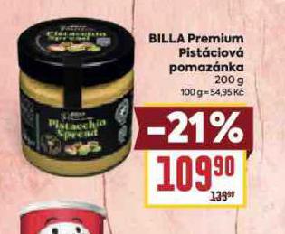 BILLA PREMIUM PISTCIOV POMAZNKA
