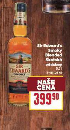 SIR EDWARDS SMOKY BLENDED SKOTK WHISKEY