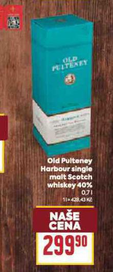 OLD PULTENEY HARBOUR SINGLE MALT SCOTCH WHISKEY