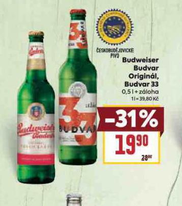 PIVO BUDWEISER BUDVAR ORIGINAL
