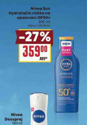 NIVEA SUN HYDRATAN MLKO NA OPALOVN