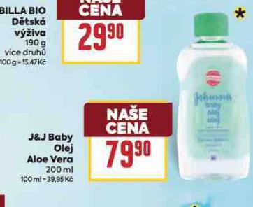 J&J BABY OLEJ ALOE VERA