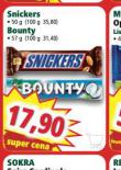 SNICKERS, BOUNTY