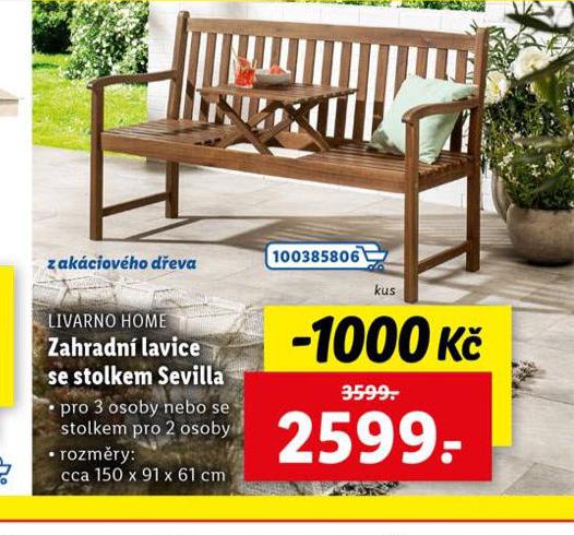 ZAHRADN LAVICE SE STOLKEM SEVILLA