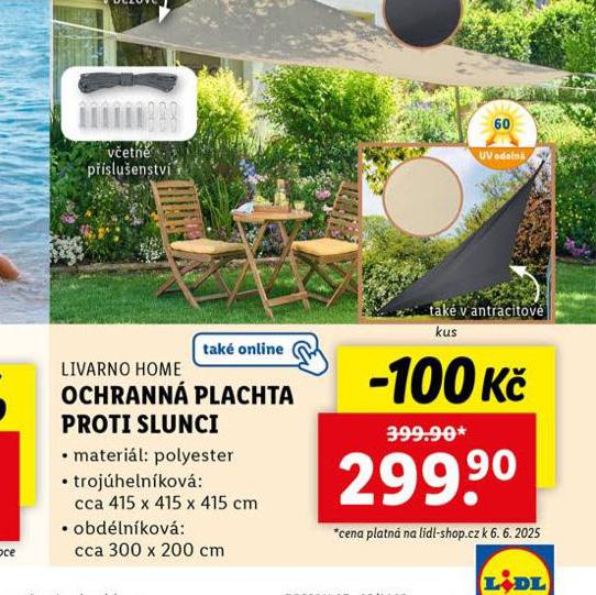OCHRANN PLACHTA PROTI SLINCI