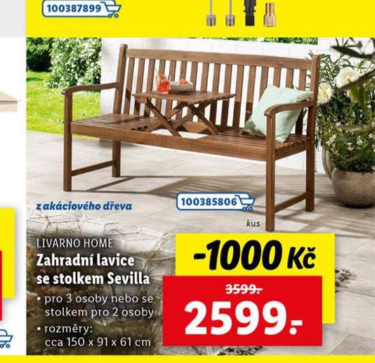 ZAHRADN LAVICE SE STOLKEM SEVILLA