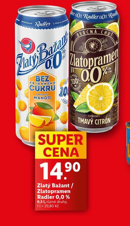 ZLAT BAANT / ZLATOPRAMEN RADLER 0,0%